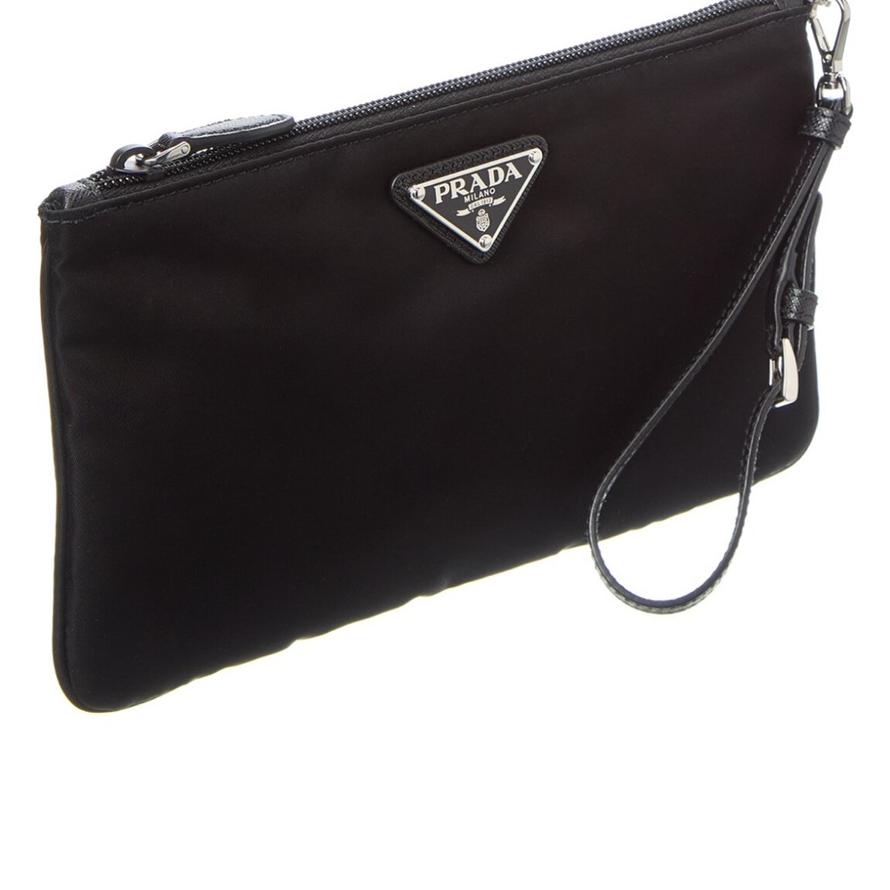 Prada Black Nylon and Leather Wristlet - Picture 4 of 11